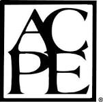 black and white acpe logo