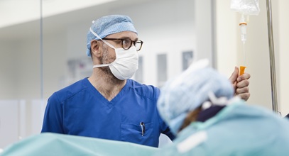A healthcare team works to ensure a patient is cared for