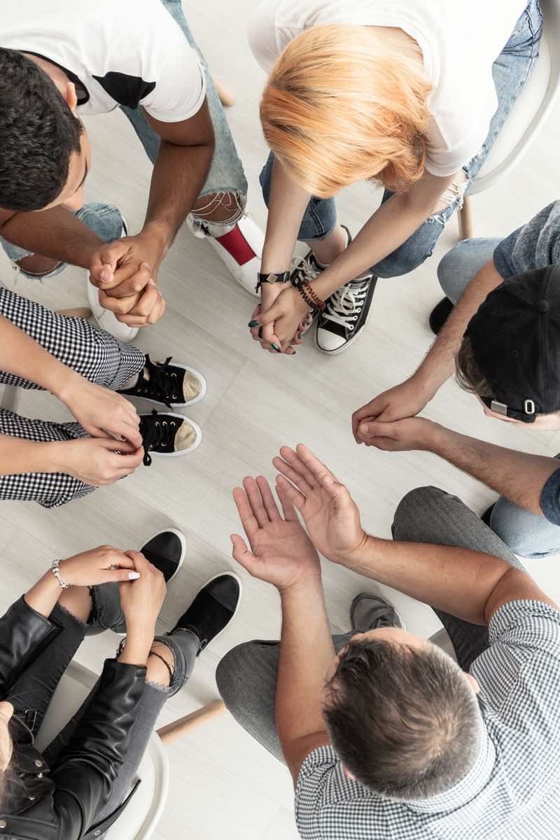 Group of people in counseling session