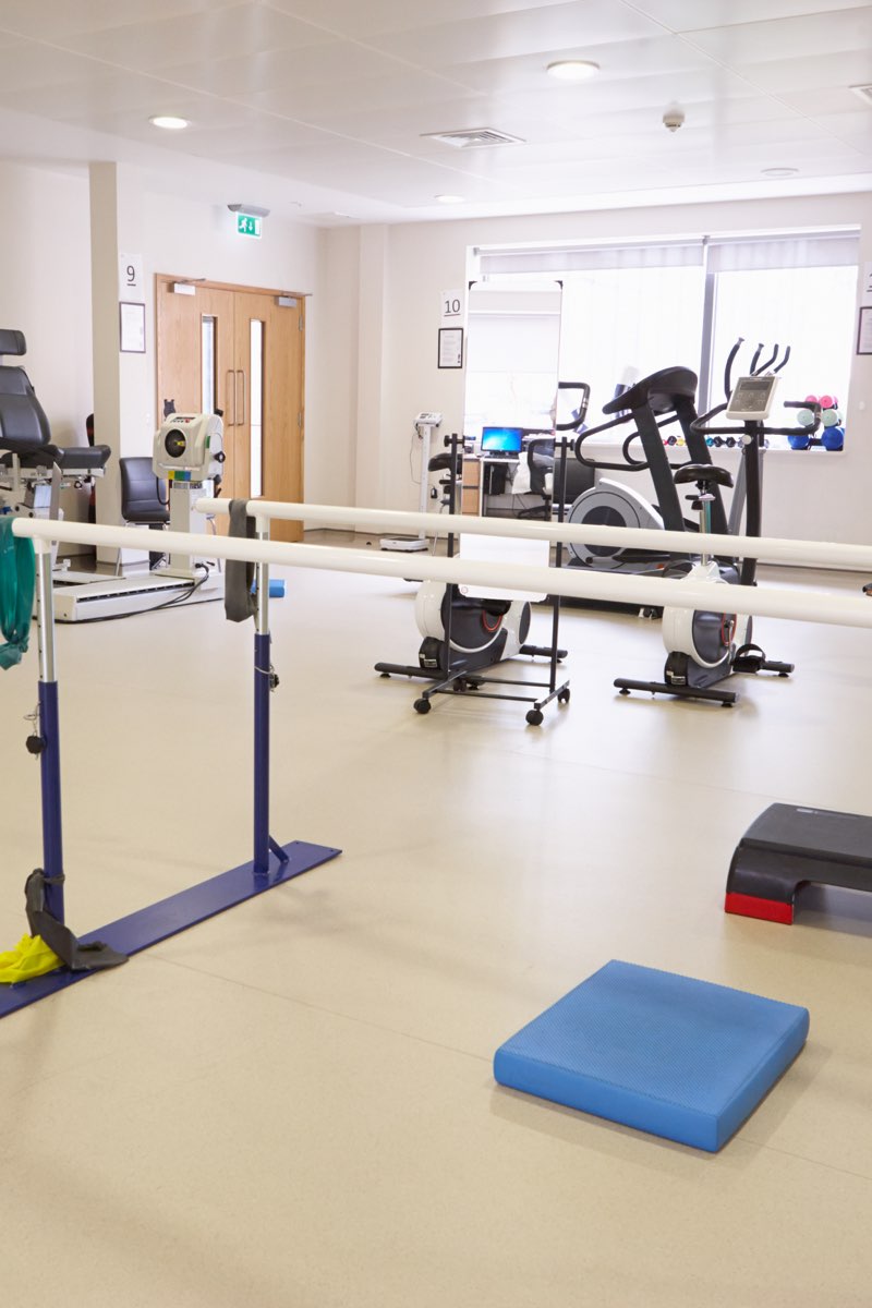 Inside of physical therapy facility