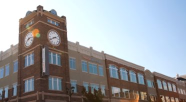 South University building with clock tower