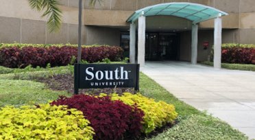 South University sign in front of building