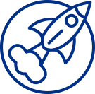 Kick-Off Rocket Icon