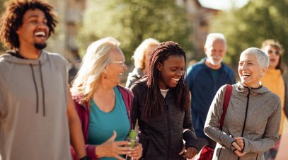 Community of people smiling