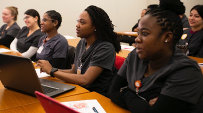 South University nursing students in class