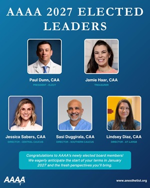 A collection of the various new leaders of the AAAA, including South’s Dr. Paul Dunn
