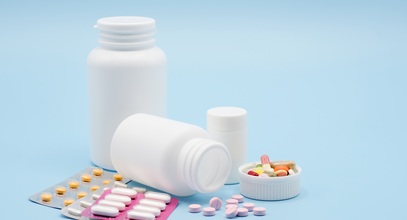 variety of pharmaceuticals displayed on a table