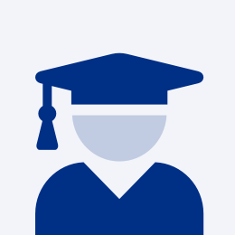 blue cap and gown graduate icon